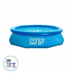 Круглий надувний басейн Intex Easy Set + картриджний фільтруючий насос, 3050x610 мм, код: 28118-IB