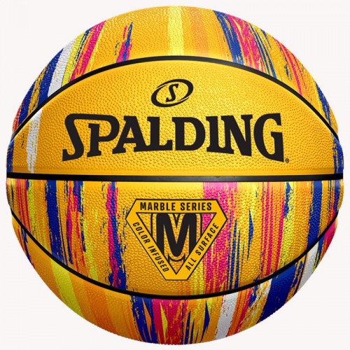 М"яч баскетбольний Spalding Marble Ball №7, жовтий, код: 689344406503