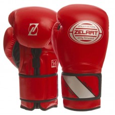 Рукавички боксерські Zelart PU 12 унцій, червоний-срібний, код: BO-1361_12_RGR-S52