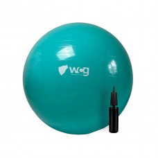 М"яч для фітнесу (фітбол) WCG Anti-Burst + насос 650 мм, бірюзовий, код: W-000-65-T-IF