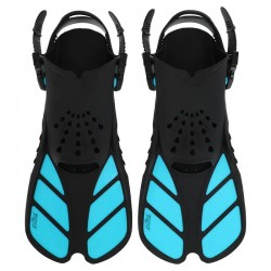 Ласти для тренувань в басейні короткі з відкритою п"ятою Cima ML-XL (42-47), чорний-бірюзовий, код: PL-8968_MLXLB Ласти для тренувань в басейні короткі з відкритою п"ятою Cima ML-XL (42-47), чорний-бірюзовий, код: PL-8968_MLXLB