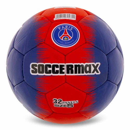 М"яч футбольний Soccermax Paris Saint-Germain №5 PU, темно-синій-червоний, код: FB-0047-823-S52
