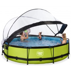 Басейн каркасний Exit "Лайм" для дітей, дачі 360х76 см з куполом, код: 30.32.12.40
