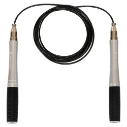 Скакалка швидкісна Кроссфіт з підшипником та сталевим тросом з алюмінієвими ручками Zelart 3м, чорний, код: FI-4869