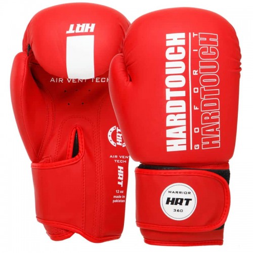 Рукавички шкіряні боксерські Hard Touch 12 унцій, червоний, код: BO-4436_12R Рукавички шкіряні боксерські Hard Touch 12 унцій, червоний, код: BO-4436_12R