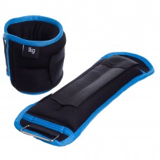 Обважнювачі-манжети для рук і ніг FitGo 2x1 кг, чорний-синій, код: FI-1302-2_BKBL