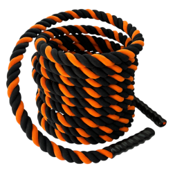 Канат для кросфіту Orlins 6 м, діаметр 40 мм посилений, помаранчево-чорний, код: RO-194