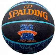 М"яч баскетбольний Spalding Space Jam Tune Court №7, чорний-синій, код: 689344412283