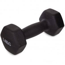 Гантель аеробна неопренова Fitnessport 1x3кг, чорний, код: 10181-AX