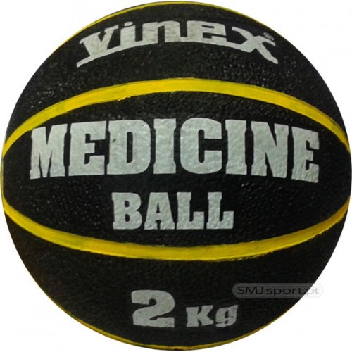 Медичний м"яч Vinex Rehabilitation (VMB-L002 - 8475) 2 кг, чорний-жовтий, код: M-1357294-IN