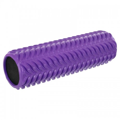 Ролер масажний циліндр (ролик мфр) заповнений піною FitGo Grid Bubble Roller, 450x110 мм, фіолетовий, код: FI-9392_V Ролер масажний циліндр (ролик мфр) заповнений піною FitGo Grid Bubble Roller, 450x110 мм, фіолетовий, код: FI-9392_V