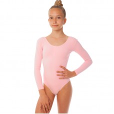 Купальник для танців і гімнастики з довгим рукавом Lingo XL, зріст 155-165, рожевий, код: CO-1253_XLP