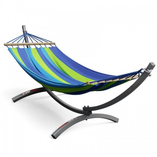 Гамак з каркасом в комплекті K-Sport KSOZ017+, синій-зелений, код: KS-247-IN Гамак з каркасом в комплекті K-Sport KSOZ017+, синій-зелений, код: KS-247-IN