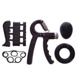 Набір еспандерів кистьових FitGo Jello 4 шт, чорний, код: FI-2527_BK-S52 Набір еспандерів кистьових FitGo Jello 4 шт, чорний, код: FI-2527_BK-S52