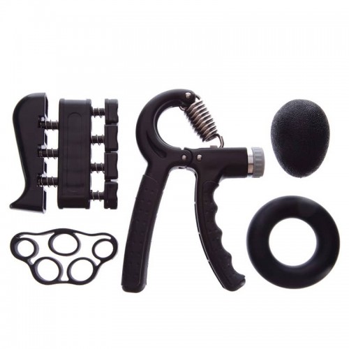 Набір еспандерів кистьових FitGo Jello 4 шт, чорний, код: FI-2527_BK-S52 Набір еспандерів кистьових FitGo Jello 4 шт, чорний, код: FI-2527_BK-S52