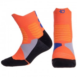 Шкарпетки спортивні для баскетболу PlayGame, розмір 40-45, помаранчевий-чорний-синій, код: DML7501_ORBKBL