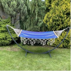 Одномісний гамак з планкою і каркасом WCG Bali XL 2000х1000 мм, синій, код: H09-11-IF