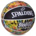 М"яч баскетбольний гумовий Spalding Graffiti №7 чорний-жовтий, код: 84372Y-S52