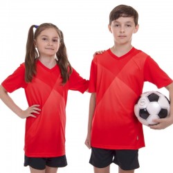 Форма футбольна підліткова PlayGame розмір 28, ріст 140, червоний-чорний, код: CO-1902B_28RBK-S52