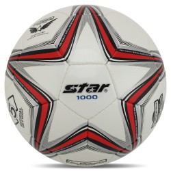 М"яч футбольний Star New Polaris 1000 №5 композитна шкіра, білий-червоний, код: SB375-S52