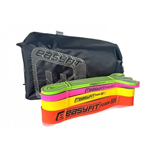 Набір двошарових резинок для підтягування EasyFit Premium 2-45 кг (4 шт), код: EF-2454s-EF Набір двошарових резинок для підтягування EasyFit Premium 2-45 кг (4 шт), код: EF-2454s-EF