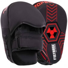 Лапа вигнута для боксу та єдиноборств Fistrage Flex 240x180x60 мм, 2шт, чорний-червоний, код: VL-5485_BKR