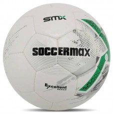 М"яч футбольний Soccermax №5 PU, білий-зелений, код: FB-4195_WG