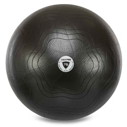 Фітбол м"яч для фітнесу сатин LiveUp ø75см, чорний, код: LP8201-75