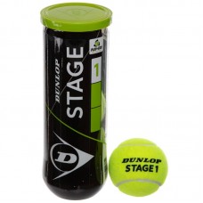 М"яч для великого тенісу Dunlop Stage 1 Green 3шт салатовий, код: DL601338-S52 М"яч для великого тенісу Dunlop Stage 1 Green 3шт салатовий, код: DL601338-S52