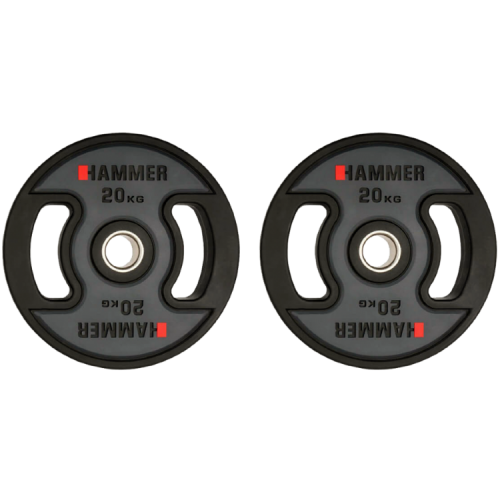 Олімпійські диски професійні Hammer PU Weight Discs 2x20 кг, код: 17045-S25 Олімпійські диски професійні Hammer PU Weight Discs 2x20 кг, код: 17045-S25