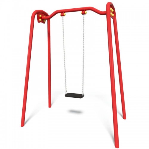 Гойдалка одинарна на ланцюгах InterAtletika 2035х985х1992 мм, код: TE406-SM Гойдалка одинарна на ланцюгах InterAtletika 2035х985х1992 мм, код: TE406-SM