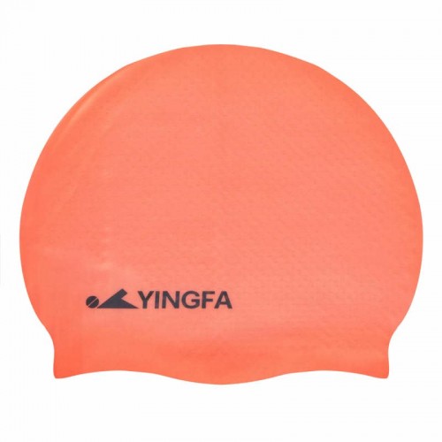 Шапочка для плавання силіконова для дорослих Yingfa кораловий, код: C0068_K