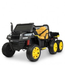 Дитячий електромобіль Bambi Jeep, двомісний, жовтий, код: M 4285EBLR-6(24V)-MP