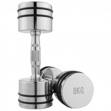 Гантель хромована FitGo 1х8 кг, код: 80034D-8 Гантель хромована FitGo 1х8 кг, код: 80034D-8
