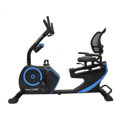 Велотренажер горизонтальний електромагнітний Thunder Opal чорно-синій, код: OPAL-IN
