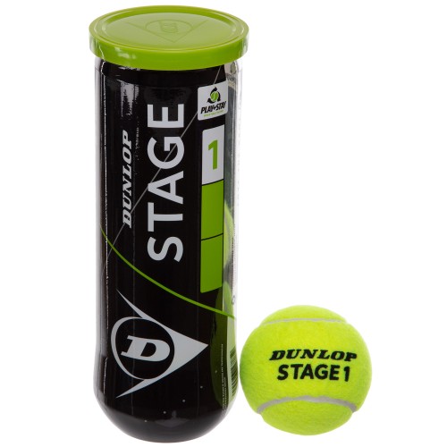 М"яч для великого тенісу Dunlon Stage 1 Green 3шт салатовий, код: DL601338-S52