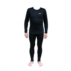 Термобілизна чоловіча Tramp Warm Soft S/M комплект (футболка+штани) чорний, код: UTRUM-019-black-S/M