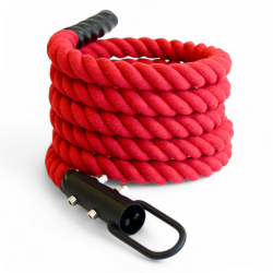 Канат для лазіння Orlins 10 м, діаметр 45 мм бавовняний з кронштейном червоний, код: RO-38