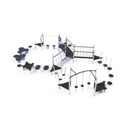 Дитячий ігровий канатний комплекс Miros 8900х5550х1600 мм, код: LK226