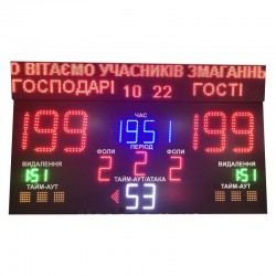 Спортивне табло з назвою команд LedPlay універсальне 2240х1000х50 мм, код: 07743-ST