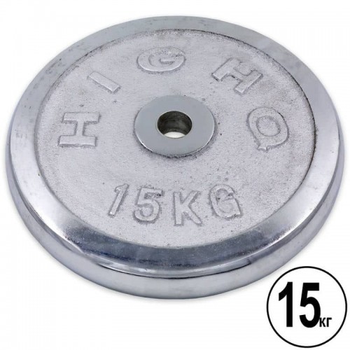 Диски хромовані BioGym Highq Sport 15кг (d-30мм), код: TA-1455-15S-S52