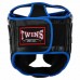 Шолом боксерський з повним захистом шкіряний Twins L, чорний-синій, код: TBS123_LBKBL Шолом боксерський з повним захистом шкіряний Twins L, чорний-синій, код: TBS123_LBKBL