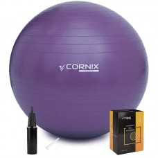 М"яч для фітнесу (фітбол) Cornix 75 см Anti-Burst Violet, код: XR-0027