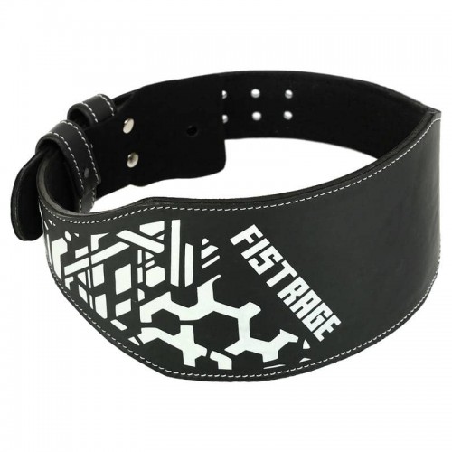 Пояс атлетичний шкіряний Fistrage L, ширина-15см, чорний-білий, код: VL-4340_L Пояс атлетичний шкіряний Fistrage L, ширина-15см, чорний-білий, код: VL-4340_L