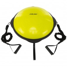 Балансувальна платформа напівсфера Bosu з еспандерами Mdbuddy 70 см, лимонний, код: FI-5418-S52