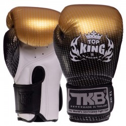Рукавички боксерські  Top King Super Star шкіряні 10 унцій, чорний-золотий, код: TKBGSS-01_10Y-S52