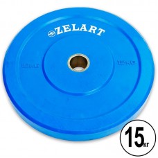 Бамперні диски для кроссфіта Zelart Z-Top Bumper Plates гумові 15кг (d-51мм), код: TA-5125-15-S52