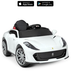 Дитячий електромобіль Bambi Ferrari білий код M 4615EBLR-1-MP