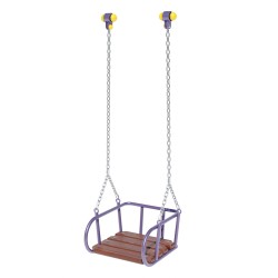 Люлька на ланцюгах з дерев"яним сидінням Miros 490х480х1460 мм, код: DIO300.8