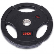 Диски обгумовані Life Fitness з потрійним хватом і металевою втулкою 25кг (d-51мм), код: SC-80154B-25-S52